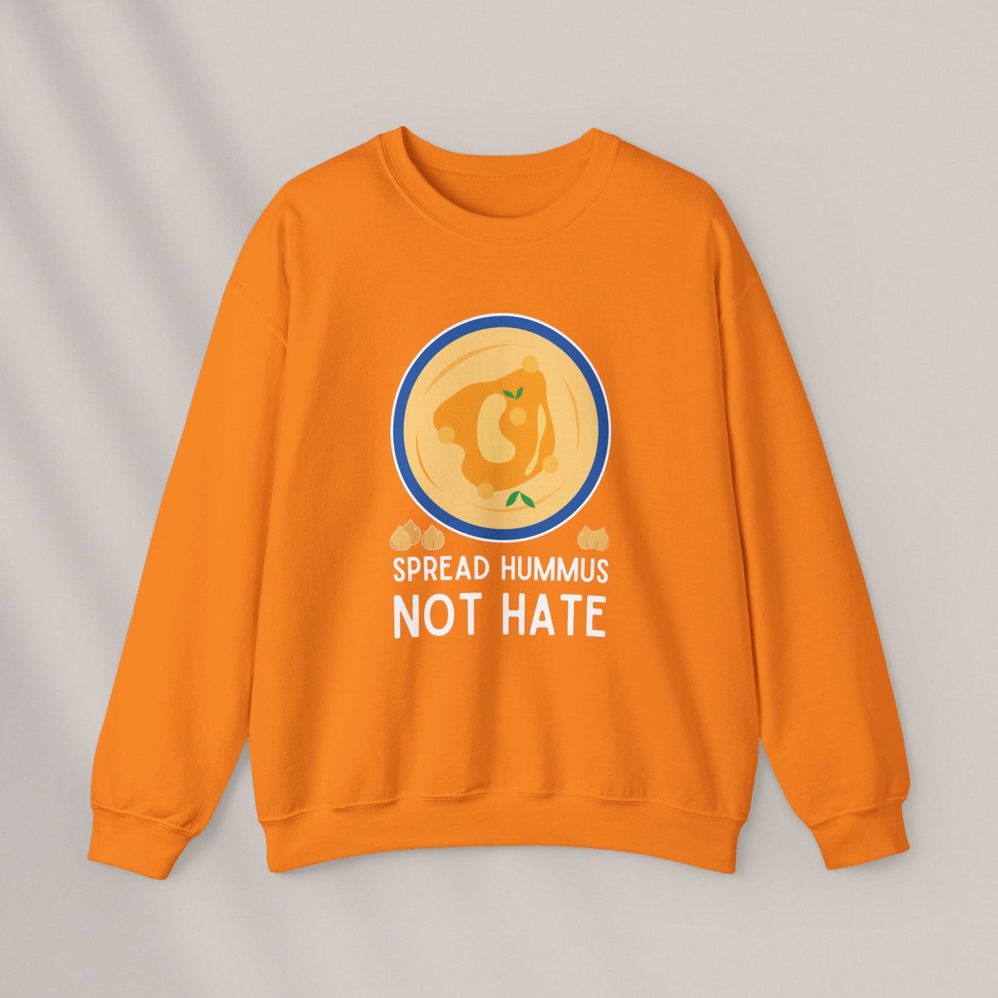 Spread Hummus Not Hate. Crewneck Sweatshirt