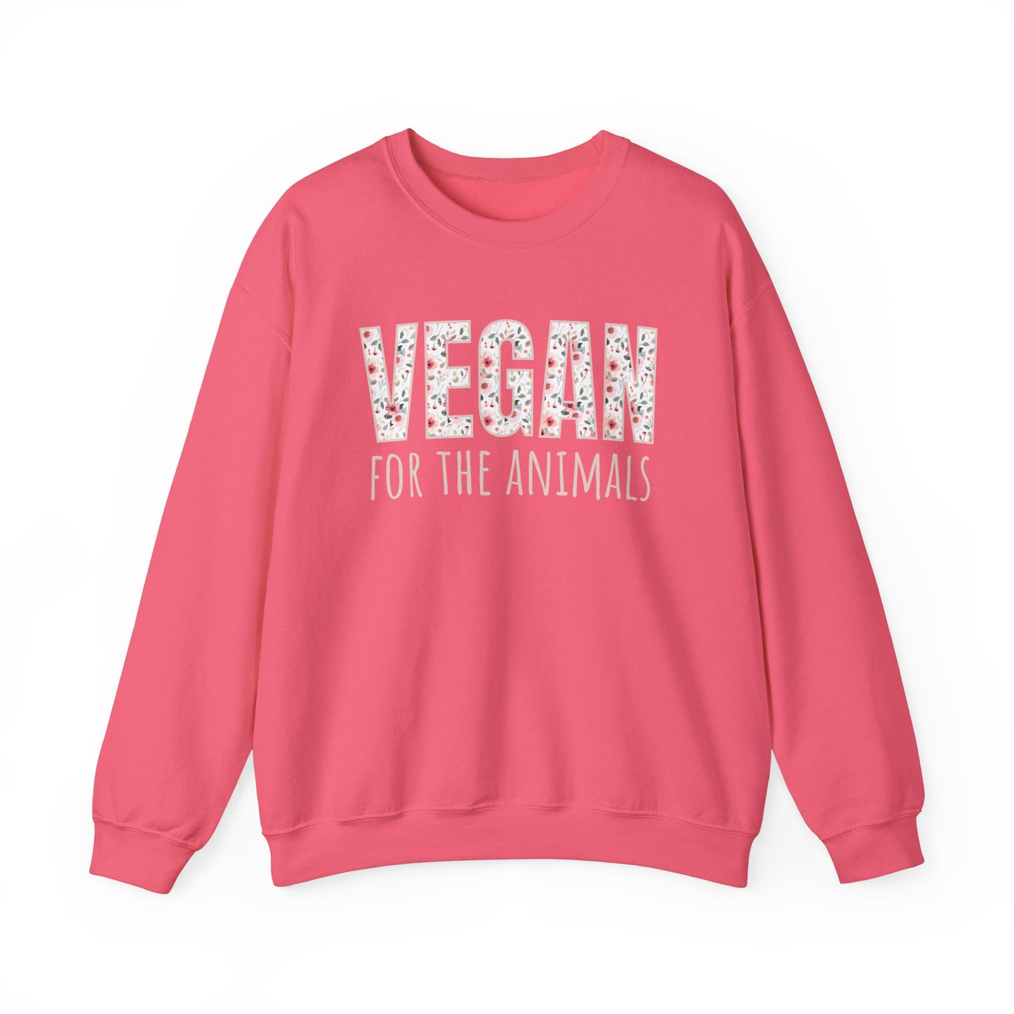 Pink Flowers for the Animals. Crewneck Sweatshirt