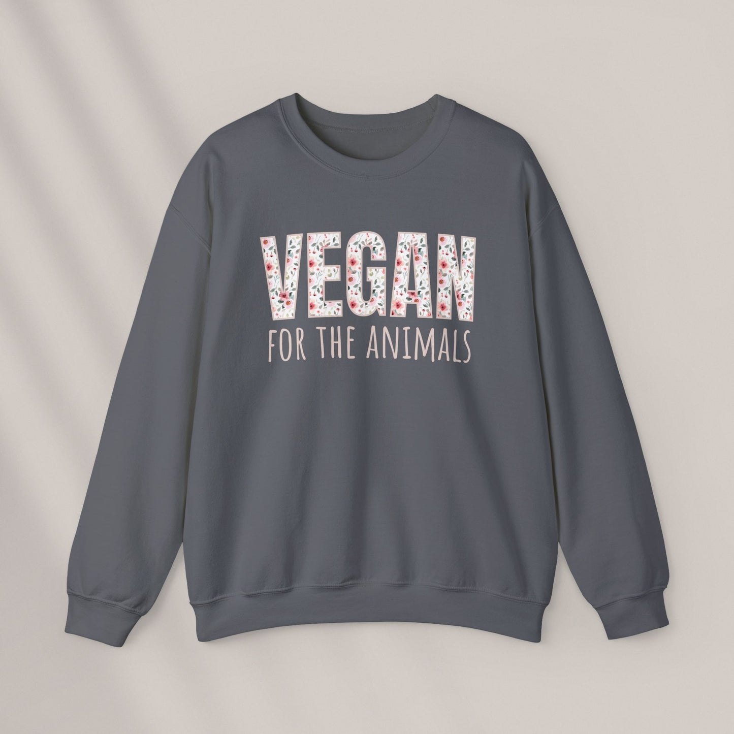 Pink Flowers for the Animals. Crewneck Sweatshirt