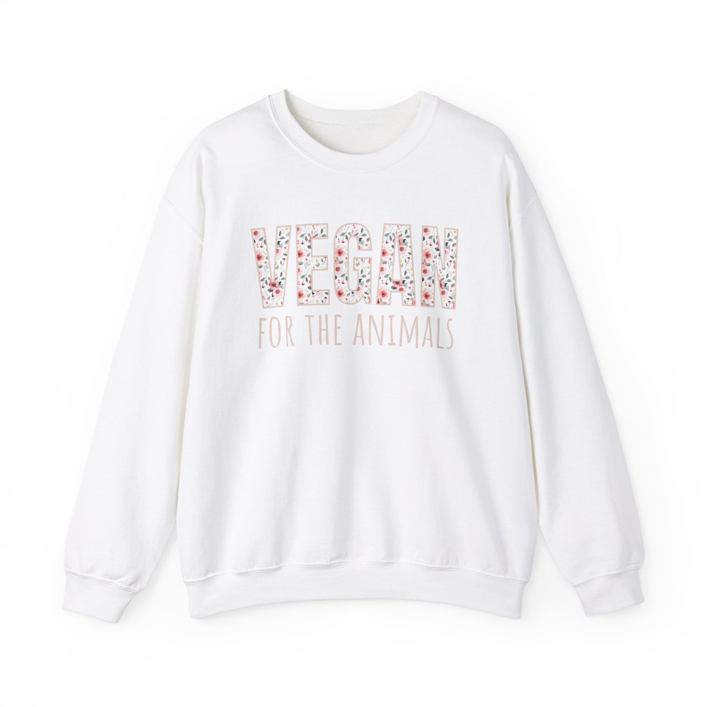 Pink Flowers for the Animals. Crewneck Sweatshirt