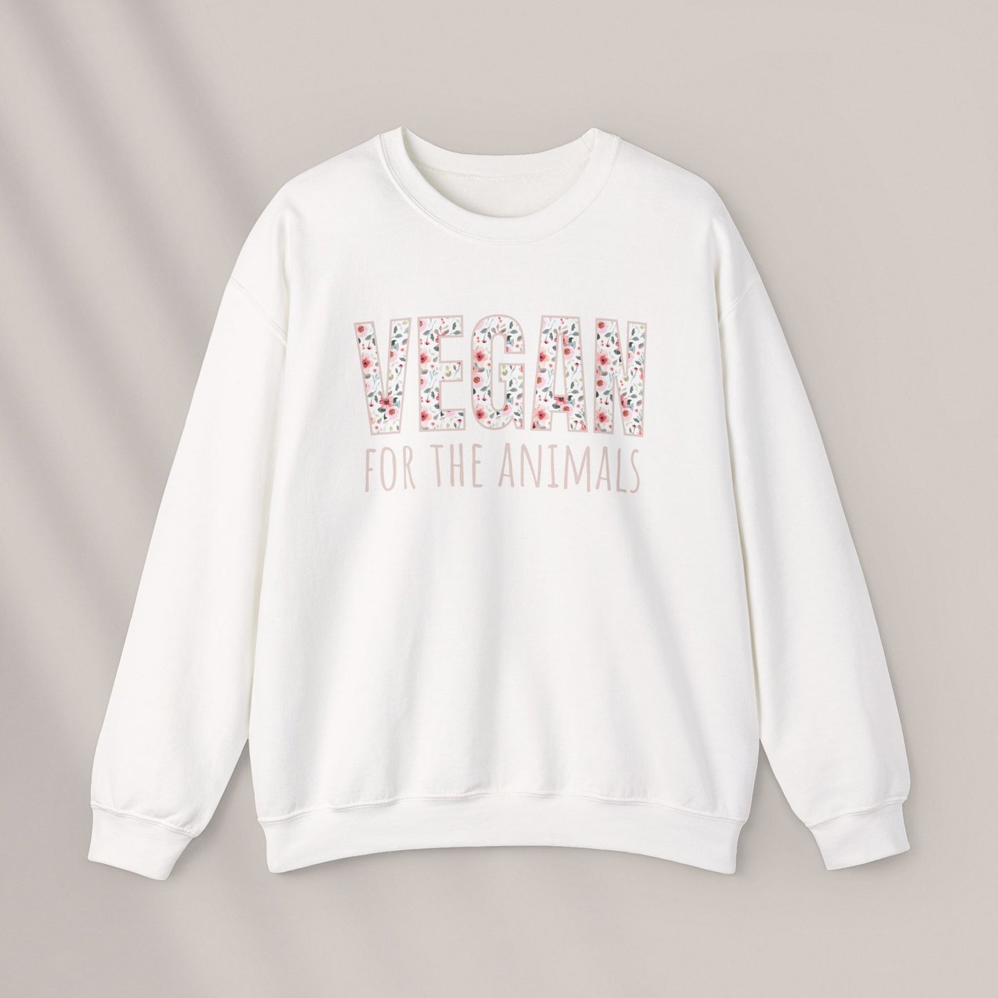 Pink Flowers for the Animals. Crewneck Sweatshirt
