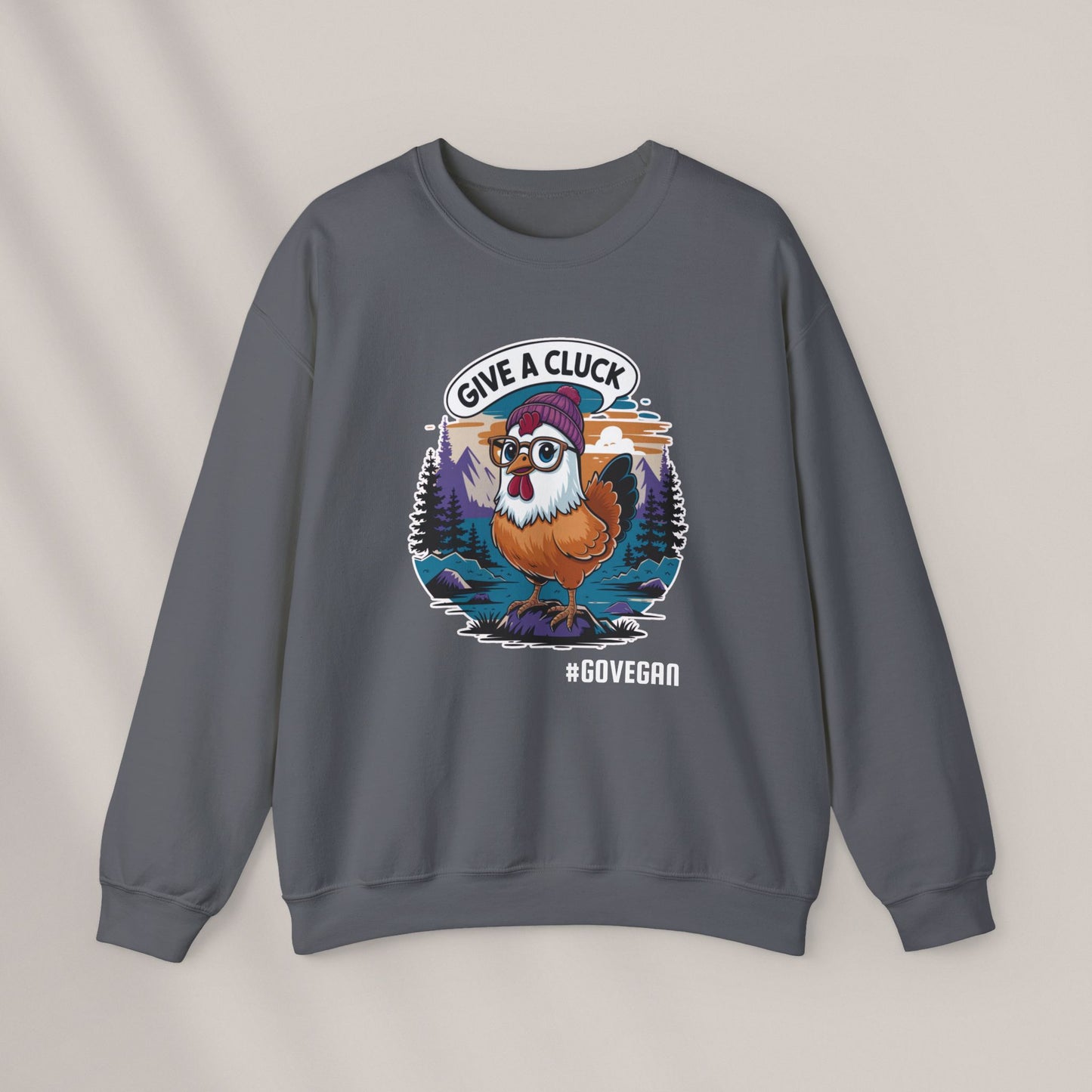 Give a Cluck. Crewneck Sweatshirt