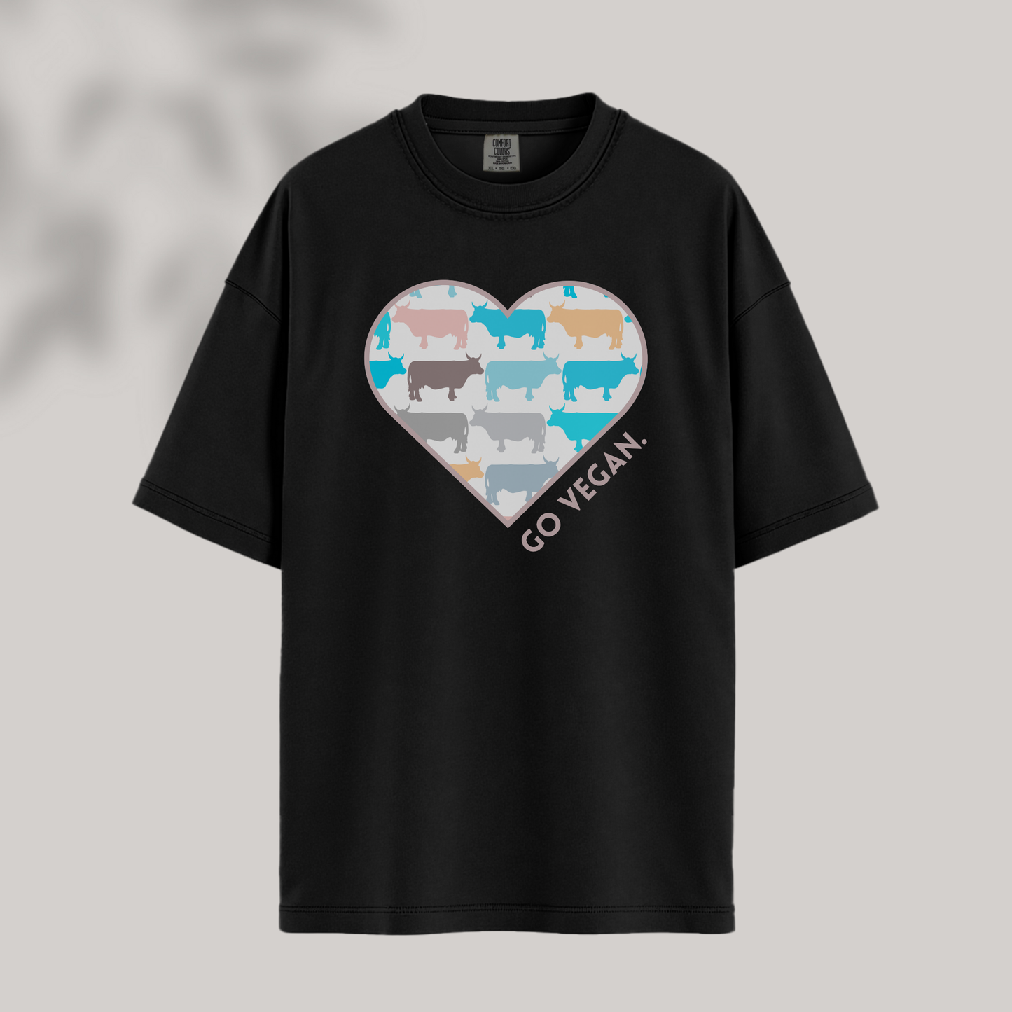 Go Vegan - Blue Cows Tee