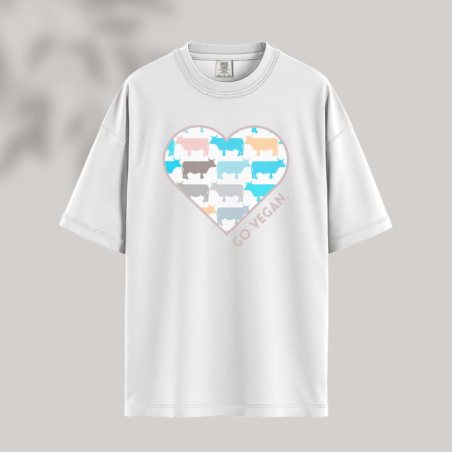 Go Vegan - Blue Cows Tee
