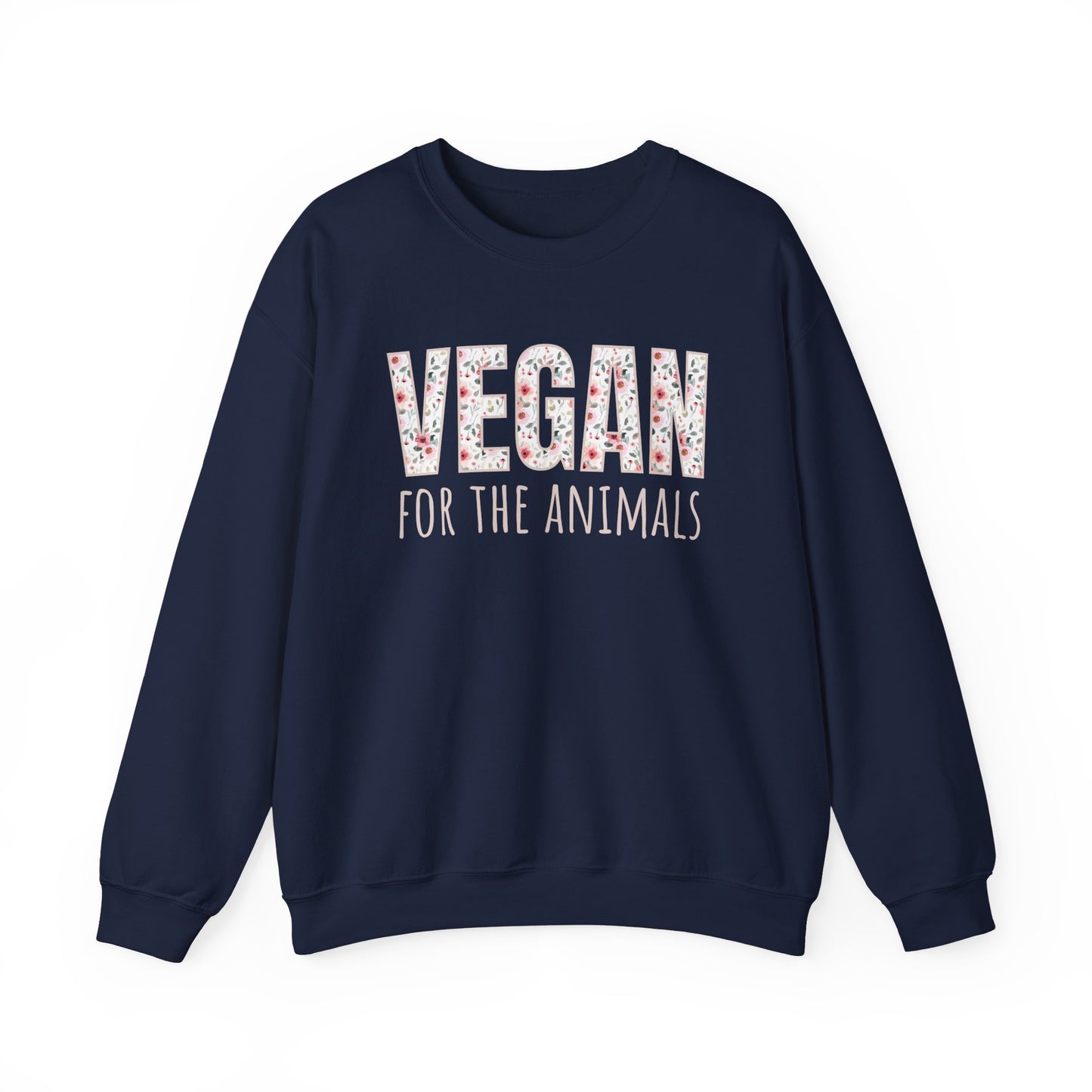 Pink Flowers for the Animals. Crewneck Sweatshirt