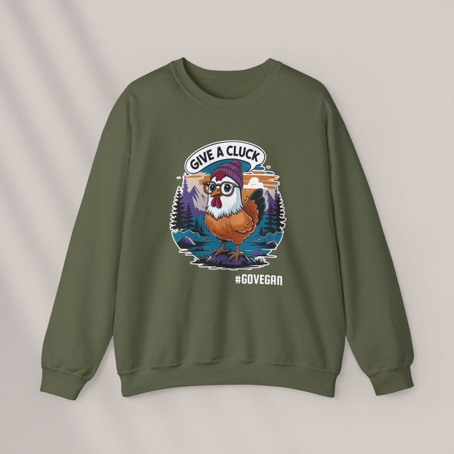 Give a Cluck. Crewneck Sweatshirt