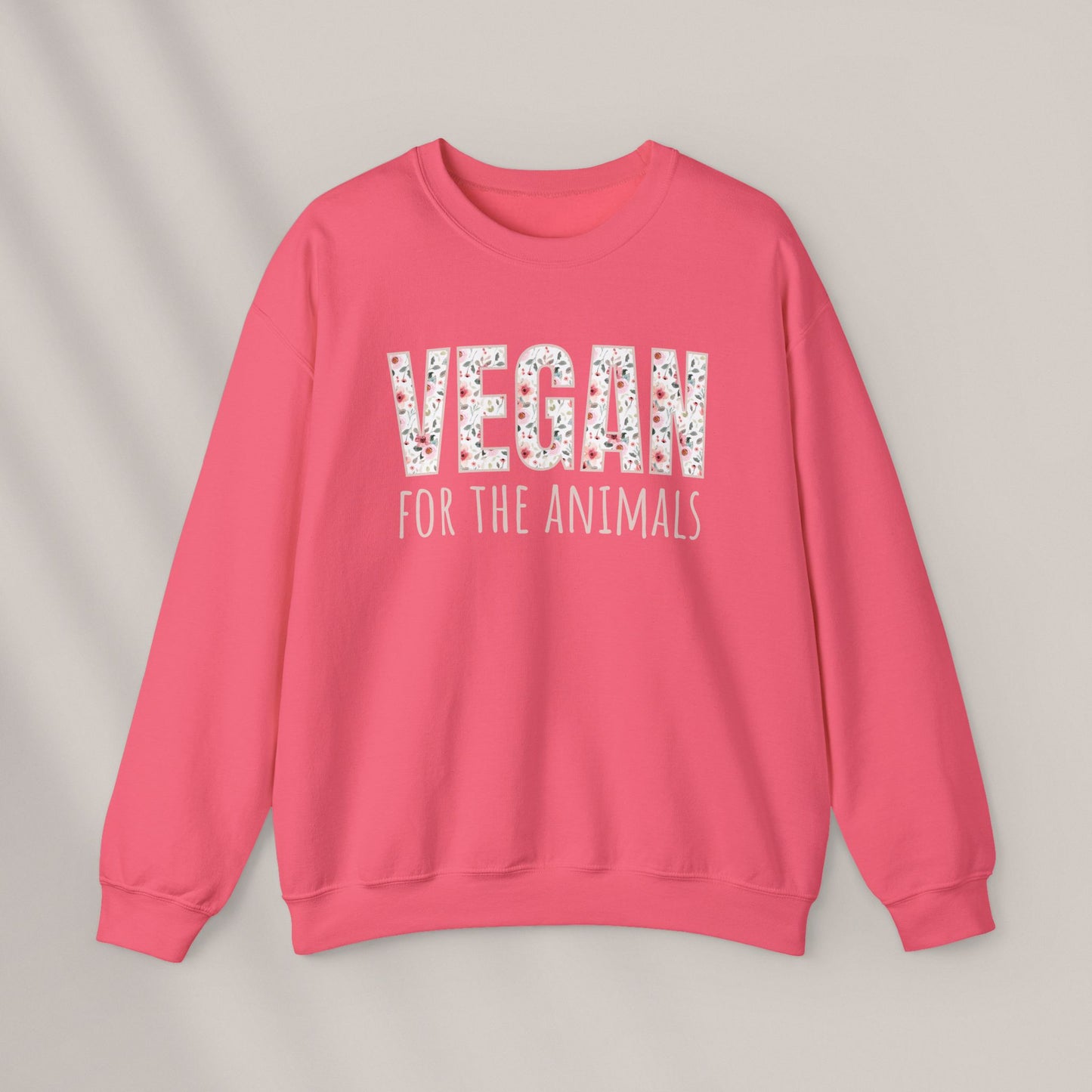 Pink Flowers for the Animals. Crewneck Sweatshirt