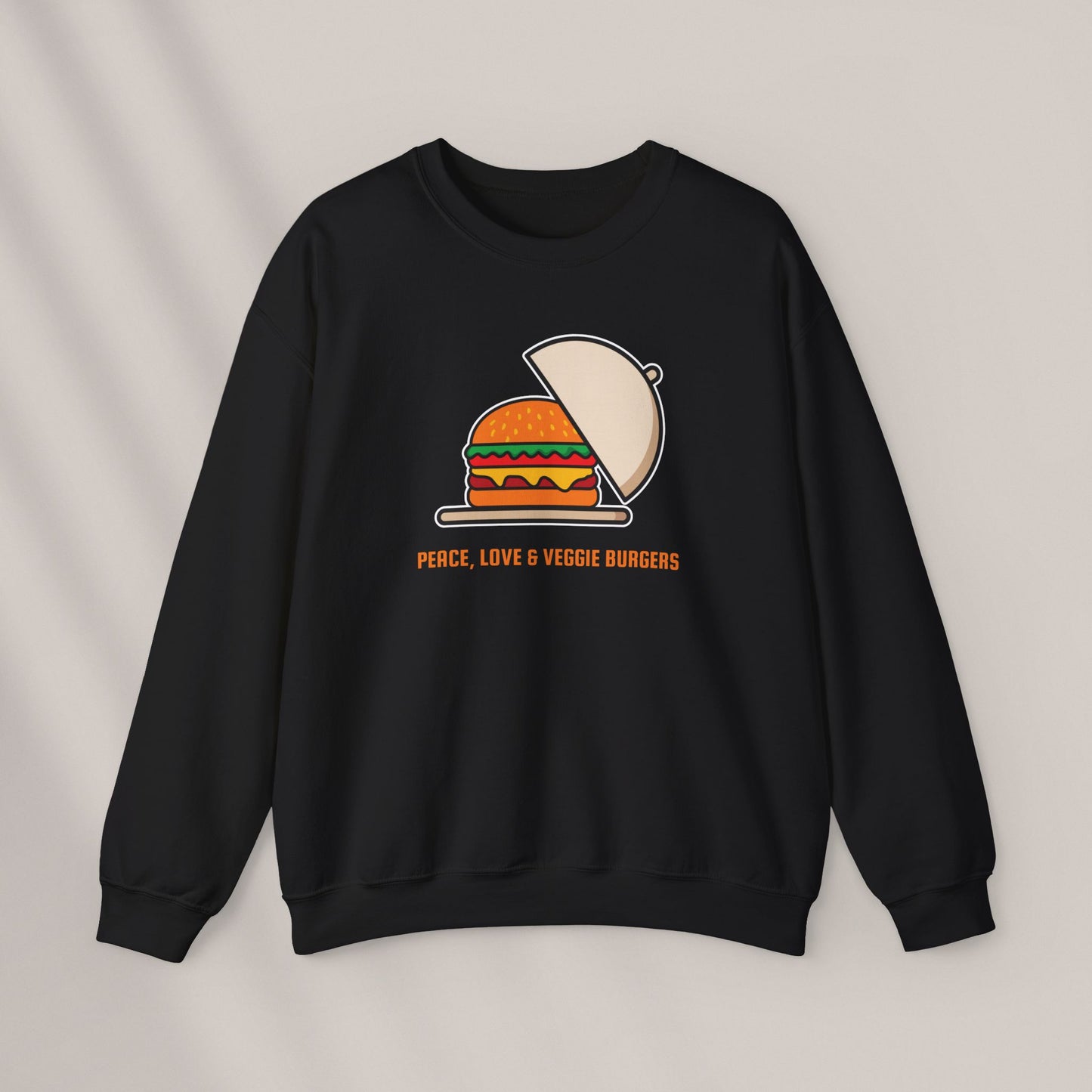 Peace, Love & Veggie Burgers. Crewneck Sweatshirt