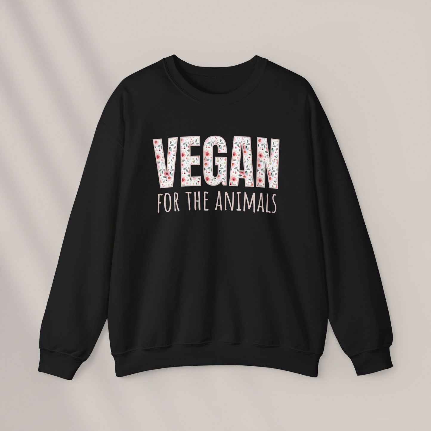 Pink Flowers for the Animals. Crewneck Sweatshirt