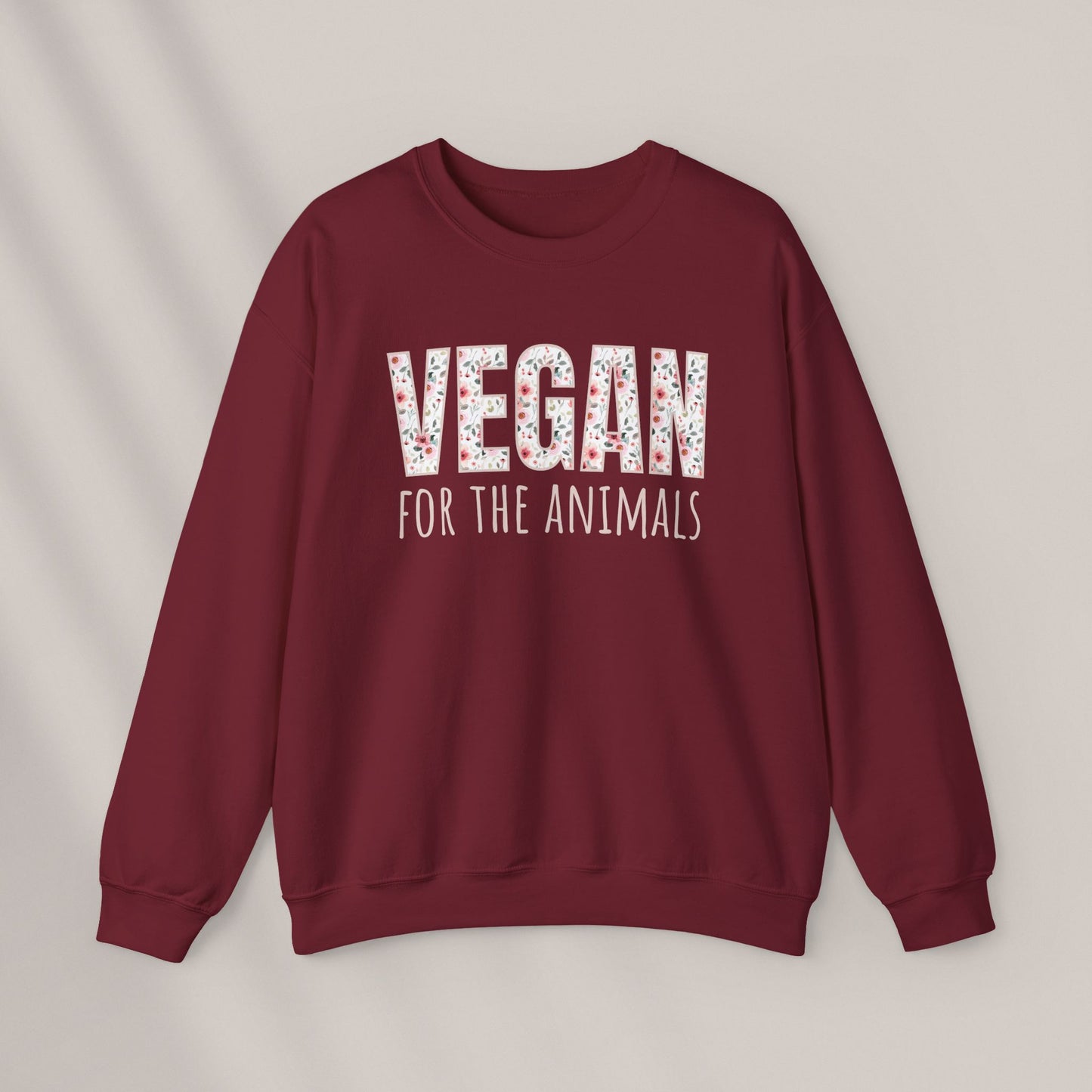 Pink Flowers for the Animals. Crewneck Sweatshirt