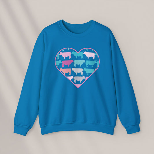 Cow Love. Crewneck Sweatshirt