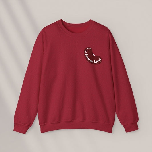 Eat Beans Not Beings. Crewneck Sweatshirt