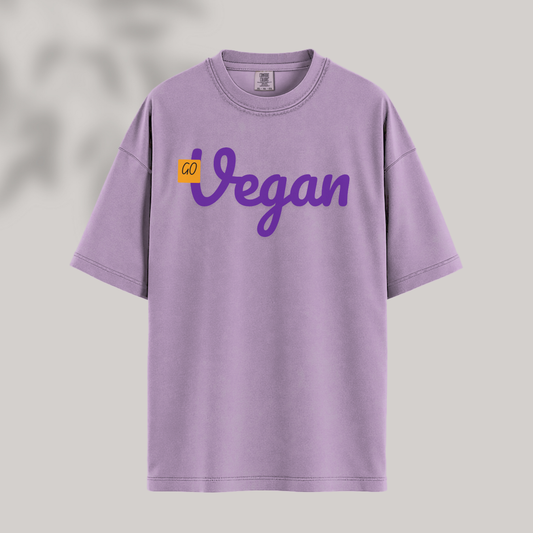 Go Vegan Purple & Orange Tee