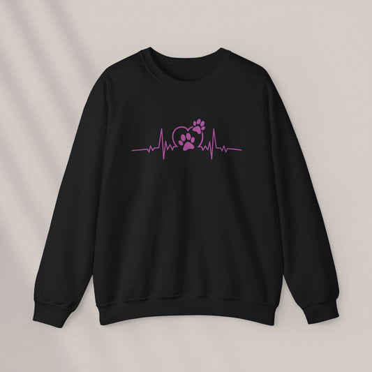 Paw Heartbeat. Crewneck Sweatshirt