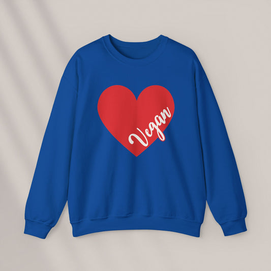 My Vegan Heart - Red. Crewneck Sweatshirt