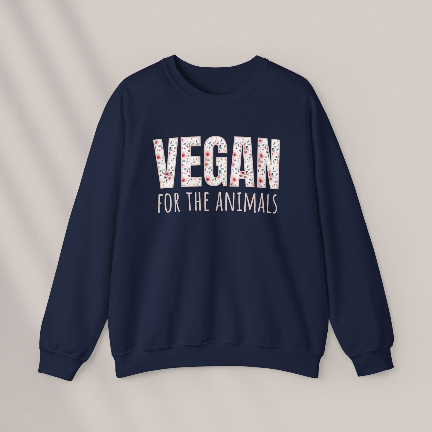 Pink Flowers for the Animals. Crewneck Sweatshirt